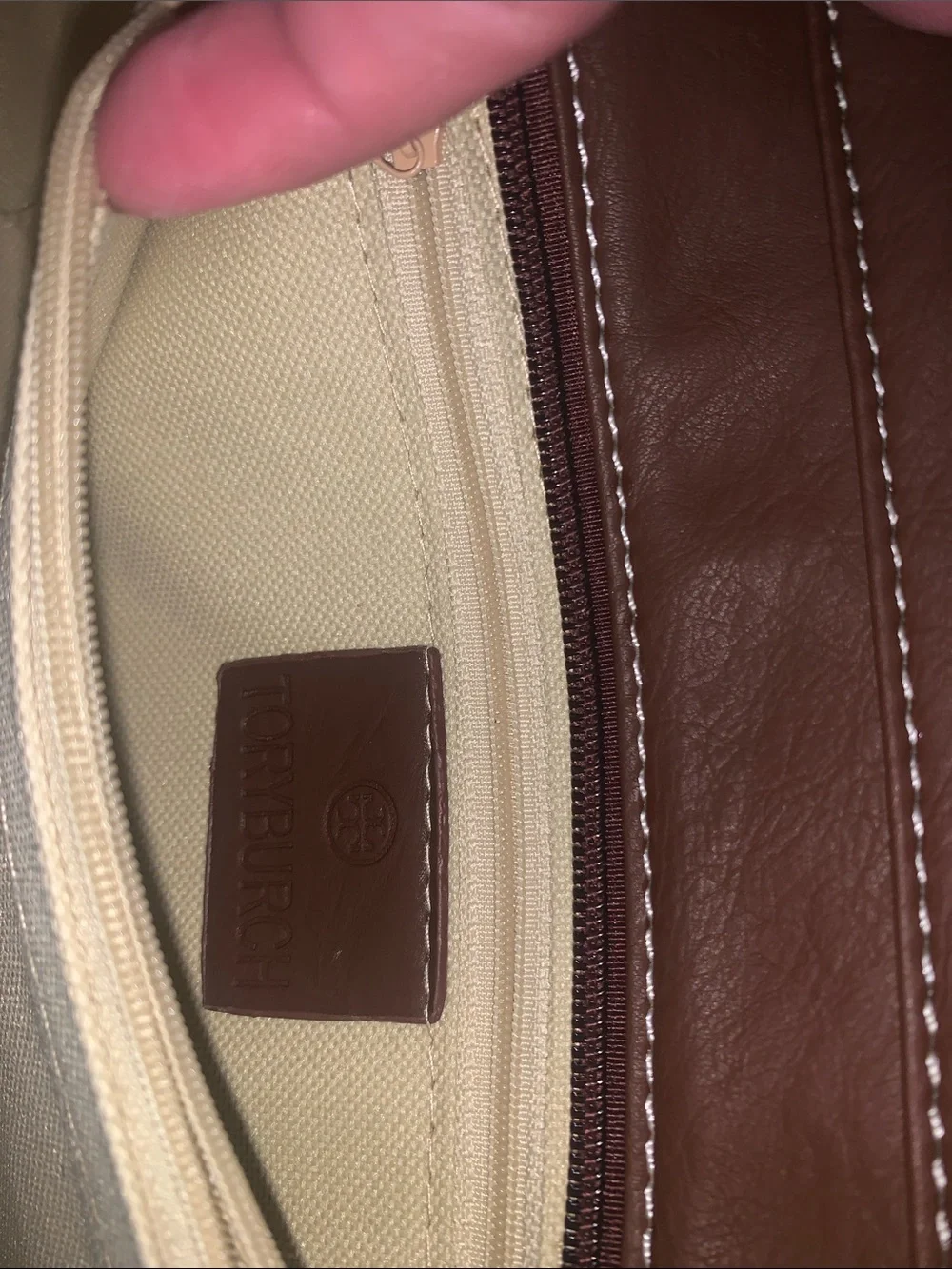 Tory Burch Teal and Brown Leather Satchel with Tassel Accent